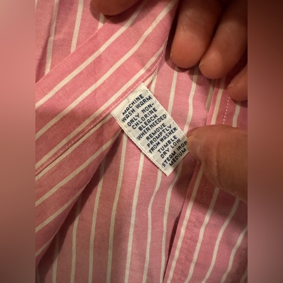 Ralph Lauren Pink Striped Button Down Shirt XL - Picture 4 of 4